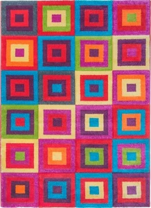 Rainbow Rug Runner Checked Pattern Multicolour Geometric 3D Texture Any Room - Picture 1 of 84