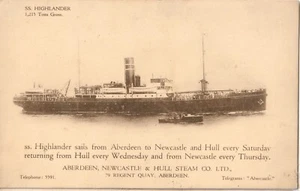 Aberdeen, Newcastle & Hull Steam Co. SS Highlander. WW2 Abgeschossene deutsche Flugzeuge - Bild 1 von 2