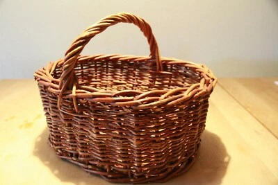 Weidekorb Präsentkorb Osterkorb Picknickkorb mit Henkel oval *** Handarbeit - Bild 1 von 4