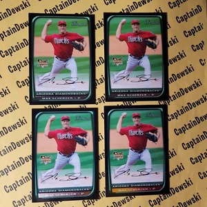 LOTE DE 4 cartas Max Scherzer 2008 Bowman Draft Picks & Prospects #BDP33 RC/novato - Imagen 1 de 10