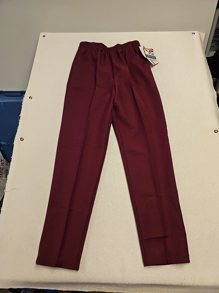 Donnkenny Visa Womens Wine  Pull On Pants Stretch Vintage 1985 Size 12 NWT - Image 1 of 4