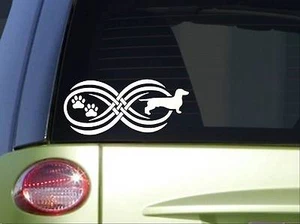 Tribal Dachshund Infinity Sitcker *I801* 8.5 inch wide decal - Picture 1 of 1