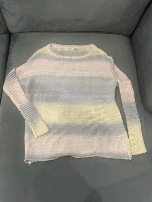 Suéter Y2K Vintage Arco Iris Rayas Punk Harujuku Grunge Tejido Talla S/M EE. UU. 2-4 Foto 1 de 3