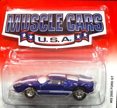 Johnny Lightning Chase 05 2005 Ford GT WHITE LIGHTNING Muscle Cars EE. UU. Azul Foto 1 de 4