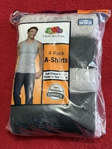 Fruit Of The Loom A Shirt 3XL 4er Pack 3 Farbe Schwarz Blau Grau - Bild 1 von 1
