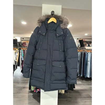 Moose Knuckles Hooded Down Parka Fur Trim Men’s Size M - Image 1 of 4