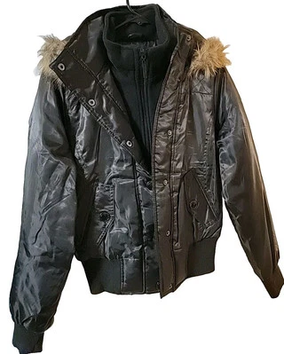 Chaqueta vintage SouthPole Junior negra sobre negra talla M Foto 1 de 4