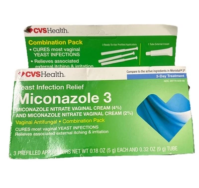Paquete combinado de 3 miconazoles Health alivio de infecciones por levaduras nuevo caducidad 08/2026 Foto 1 de 4