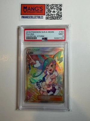 2018 Pokemon Sun & Moon Celestial Storm Full Art Lisia #164 PSA 9 - Image 1 of 3