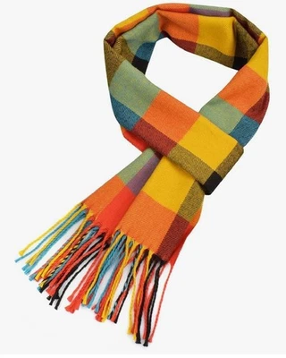 Ladies Rainbow Scarf Tartan Plaid Shawl Women Multicolor Winter Stole Neck Wrap