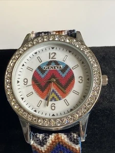 Geneva Multi Color Watch NEW BATTERY Women's - Picture 1 of 9