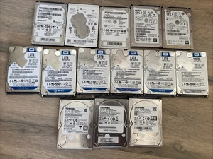 14 x 1TB 2,5 Laptop SATA Festplatten Western Digital Toshiba etc RESTPOSTEN - Bild 1 von 1