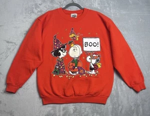 Vtg 90s Peanuts Charlie Brown Snoopy Sweatshirt Mens XL Puff Halloween Costumes - Picture 1 of 12