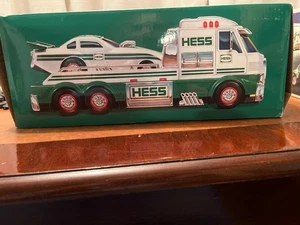 2016 Hess Toy Trailer Truck & Dragster Car Lights, sounds, - Picture 1 of 6