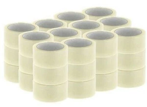 36 ROTOLI NASTRO ADESIVO 66MT 50MM SILENZIOSO TRASPARENTE ACRILICO X IMBALLAGGIO - Foto 1 di 4