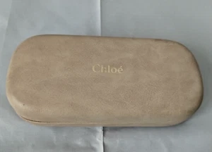 Chloe Beige Leather Sunglasses / Eyewear Hard Case / Storage (16x8x4)cm - Picture 1 of 6