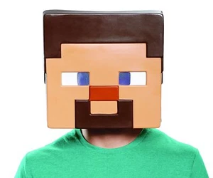 Steve Mask Minecraft Mojang Game Fancy Dress Halloween Adult Costume Accessory - Picture 1 of 1