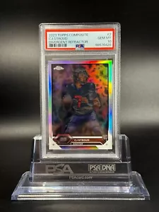 2023 Topps Composite Chrome CJ STROUD RC NEGATIVE Divergent Refractor PSA 10 💎 - Picture 1 of 2