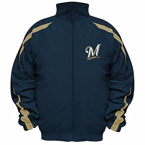 Milwaukee Brewers MLB Men's Big & Tall Full-Zip Microfiber Jacket Cover