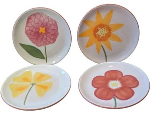4 Kiste & Fass Mittagessen Mittagessen Salat Teller Floral 8" Dessert Garten Blumen  - Bild 1 von 7