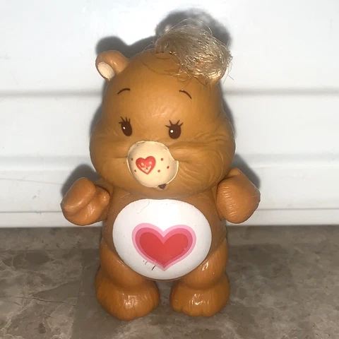 Care Bears Poseable Figure Kenner Vintage Tenderheart Bear PVC Vintage Rubs Mark Cover