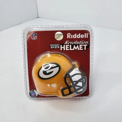 Casco Riddell Pocket Size Revolution Green Bay Packers sellado de fábrica NFL Sport Foto 1 de 2