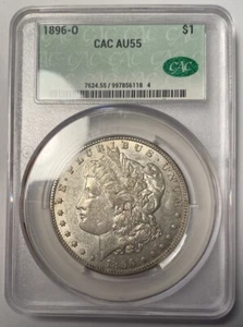 1896-O Morgan Silver Dollar CACG AU55 CAC Better Date - Picture 1 of 4