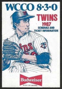 1987 Minnesota Twins MLB Baseball Schedule !!! WCCO 830 & Budweiser - Picture 1 of 1