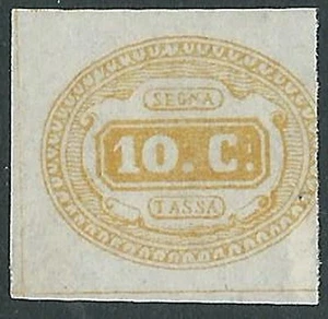 1863 REGNO SEGNATASSE 10 CENT SENZA GOMMA - Y123 - Picture 1 of 1