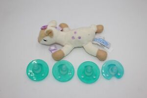 Dr Brown's Darcy Deer Fawn Lovey Plush Stuffed Pacifier Holder Clip Soothie 6"