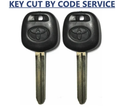 SERVICIO DE CORTE POR CÓDIGO + 2 TRANSPONDEDORES TOYOTA DE REPUESTO SIN CORTAR CHIP 4D  Foto 1 de 4