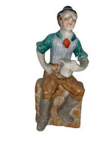 Man With Pitcher Ceramic Figure Vintage - Picture 1 of 3