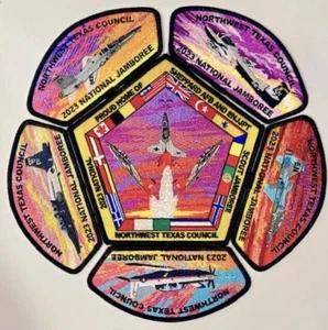 BSA NORTHWEST TEXAS OA 35 WICHITA 2023 JAMBOREE 6-PATCH JSP CSP USAF AIR FORCE - Picture 1 of 2