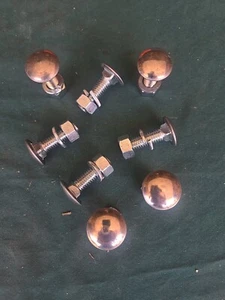 8NEW Chrome Stainless bumper bolts 7/16" 1 3/4" Long Round Head 1 " RAT ROD - Picture 1 of 1
