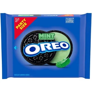 OREO Mint Creme Chocolate Sandwich Cookies, Party Size, 24.95 oz - Picture 1 of 19