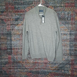 Vineyard Vines women heathered gray Chevron Merino Cashmere 1/2 suede M NWT $298 - Picture 1 of 11