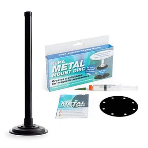 KUMA 300mm Black Magnetic Pole Mount with Metal Mount Disc for TV Aerial Antenna - Picture 1 of 9