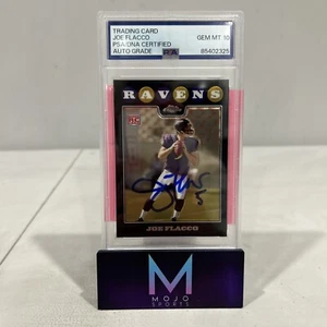 Joe Flacco 2008 Topps Chrome Rookie Auto Grade PSA 10 - Picture 1 of 1