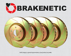 FRONT+REAR BRAKENETIC Sport Slotted Brake Disc Rotors 30.46062.51 Mitsubishi Montero