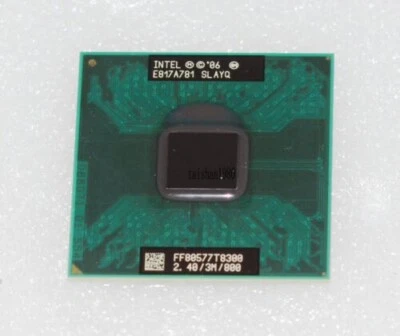 Intel Core 2 Duo T8300 SLAPA SLAYQ 2.4 GHZ 3MB 800MHZ Socket P Processor CPU - Image 1 of 2
