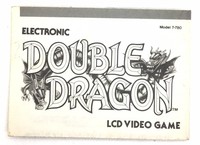 Vintage 1988 Tiger Double Dragon LCD Handheld Video Game Model 7-780 Manual 1984