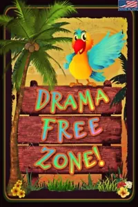 GRÖSSTE ZEICHEN DER WELT! 8""X12"" METALL DRAMA FREIE ZONE! TIKI BAR POOL HIRLPOOL STRAND - Bild 1 von 2