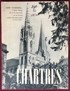 Frankreich: Chartres Kathedrale französische 1950er Jahre Kirche Kunst Architektur Reiseführer - Bild 1 von 3