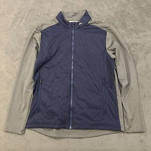 KJUS Retention Navy Blue Gray Quilted Long Sleeve Outdoor Jacket Men Size 54/XL - Picture 1 of 8