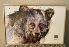 Dean Crouser Framed Water Color Canvas Bear