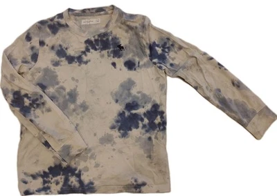 Camiseta manga larga Abercrombie niños niños tie dye talla 11-12 azul y blanco  Foto 1 de 4