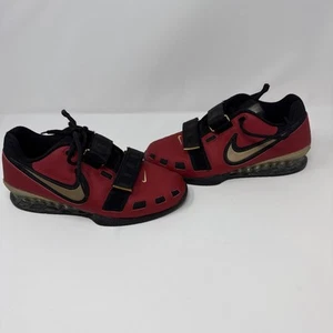 ZAPATOS DE LEVANTAMIENTO DE PESAS NIKE ROMALEOS 2 ROJO DORADO NEGRO 476927-670 Talla 6.5 - Imagen 1 de 23