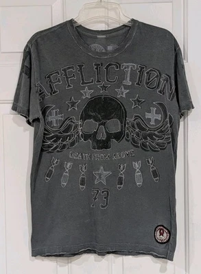 Calavera voladora rara aflicción sobrecosida premium talla S "Muerte desde arriba" DEFECTUOSA Foto 1 de 4