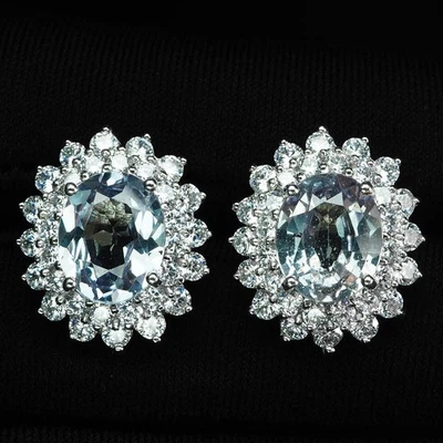 Pendientes hechos a mano de plata de ley 925 de 5,45 quilates ovalados de alejandrita cambio de color regalo Foto 1 de 4