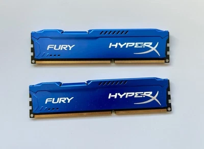 Kingston HyperX Fury 8 GB (2 x 4 GB) DDR3-1866 PC3 memoria de escritorio RAM HX318C10F/4 Foto 1 de 2